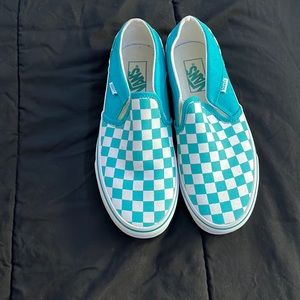 checkboard slip on vans